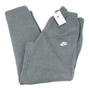 NWT Nike Men's GRAY Athletic Sweatpants Fleece Lined Drawstring Elastic Waist